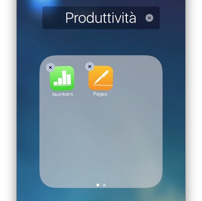 creare cartelle su iPhone