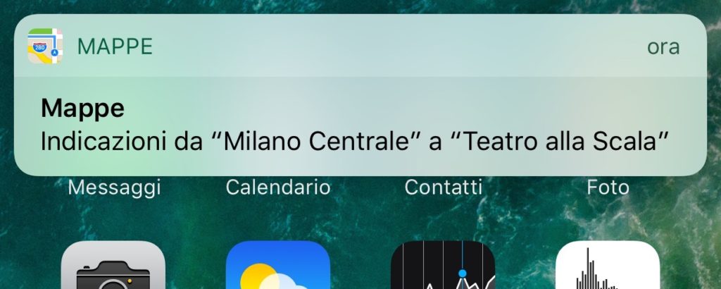 condividere un itinerario da Mac a iPhone