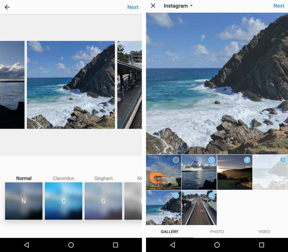 Gli album di Instagram in versione Android